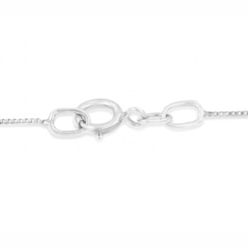 14K White Gold 1ctw Diamond Heart Ribbon Pendant Necklace (H-I, I1-I2)