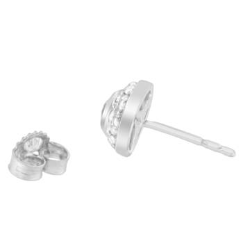14K White Gold 1/3ctw Round Cut Diamond Earrings