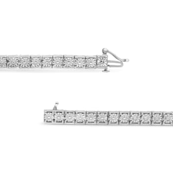 Sterling Silver .25ctw Diamond Link Bracelet