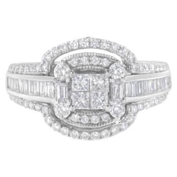 14K White Gold Diamond Cocktail Ring (1 1/4 cttw, H-I Color, SI2-I1 Clarity)