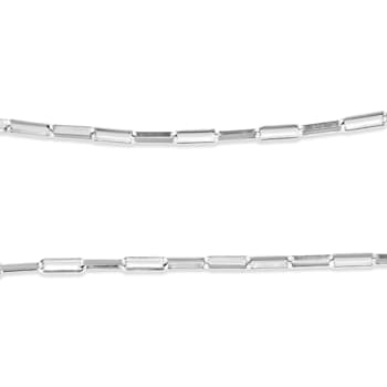 Sterling Silver 1/10ctw Round Diamond Lock Pendant 16" Paperclip
Chain (H-I Color, SI1-SI2 Clarity)
