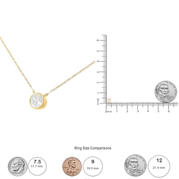 14K Yellow Gold Over Sterling Silver 1/3ctw Round Diamond 18"
Necklace (J-K Color, I1-I2 Clarity)