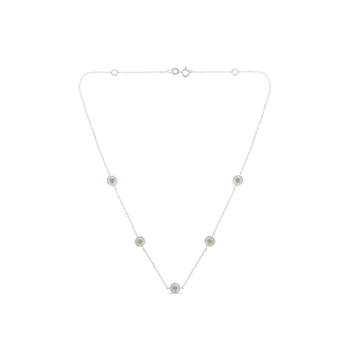 Sterling Silver Diamond Station Necklace (1/2 cttw, I-J Color, I1-I2 Clarity)