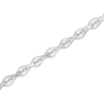 Sterling Silver .50ctw Diamond Link Bracelet
