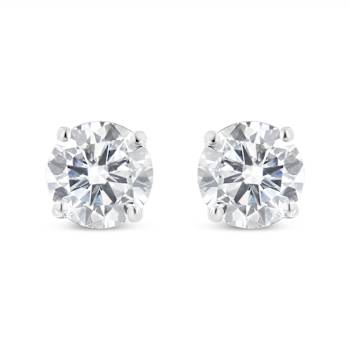 3.00ctw Round Lab Grown Diamond Solitaire 14K White Gold Stud Earrings
