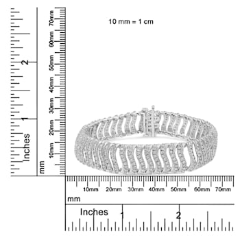 Sterling Silver 5.00ctw Round-Cut Diamond "S" Link Bracelet