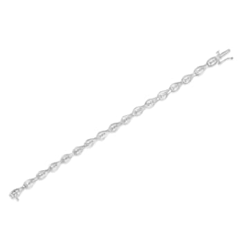 Sterling Silver .50ctw Diamond Link Bracelet