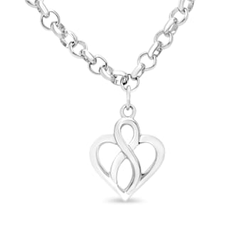 Sterling Silver 1 1/2ct TDW Diamond Link Bracelet (I-J,I3-Promo) - 7"