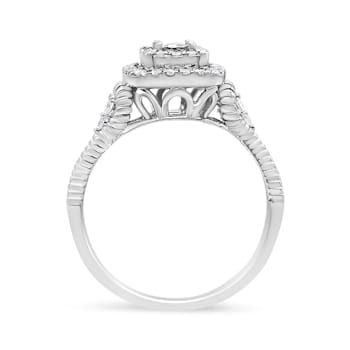 0.33ctw Miracle-Set Round Diamond Sterling Silver Ring
