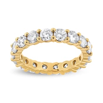 14K Yellow Gold 3.00ctw Round Cut Diamond Eternity Band (J-K Color,
VS1-VS2 Clarity)
