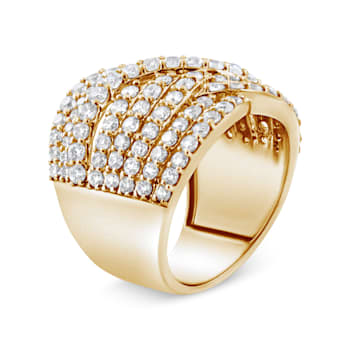 3.00ctw Diamond Eight-Row Bypass 10K Yellow Gold Ring