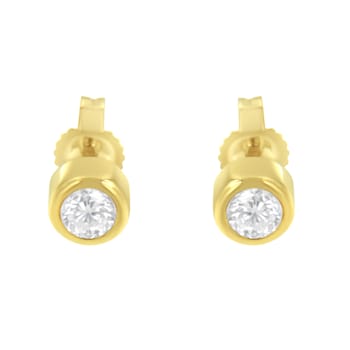 10K Yellow Gold 0.30ctw Round Brilliant-Cut Near Colorless Diamond
Bezel-Set Stud Earrings
