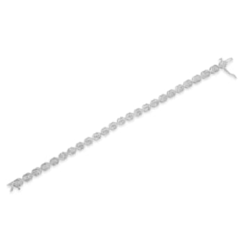 Sterling Silver 1/10 cttw Diamond "X" Link Tennis Bracelet
(I-J, I2-I3) - 7.25"