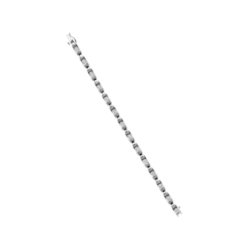 14K White Gold 1.00 Cttw Princess-Cut Diamond Link Bracelet (I-J Color,
I1-I2 Clarity) - Size 7"