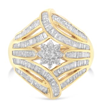 10K Yellow Gold Diamond Ring (1.0ctw, I-J Color, I2-I3 Clarity)