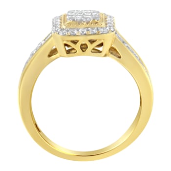 10K Yellow Gold Diamond Cocktail Ring (5/8ctw, H-I Color, SI2-I1 Clarity)