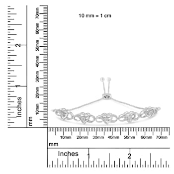 Sterling Silver Miracle Set Diamond Accented Infinity Hearts 6”-9”
Adjustable Bolo Bracelet