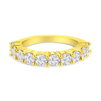 14K Yellow Gold Over Sterling Silver 2.0ctw Round Diamond Ring (J-K
Color, I1-I2 Clarity)