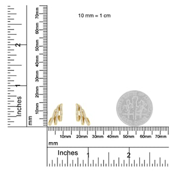 10K Yellow Gold 1.0ctw Round Diamond Spiral Multi Row Channel Set Hoop Earrings