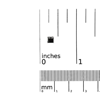 14K White Gold 1/2 Cttw Princess-Cut Treated Black Diamond Stud Earrings
with Push Backs