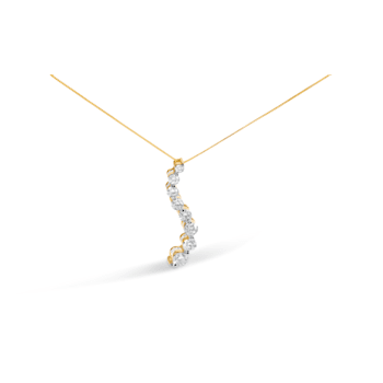 14k Yellow Gold 3.0ctw Mixed Cut Diamond Journey 18" Pendant With
Chain(I-J Color, I2-I3 Clarity)