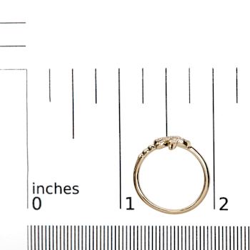 10K Yellow Gold 1/10ctw Diamond  Palm Tree Statement Ring (H-I Color,
I1-I2 Clarity)