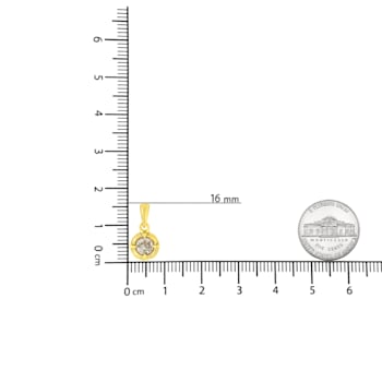14K Yellow Gold Over Sterling 3/4ctw Diamond Solitaire Pendant
w\chain(K-L Color, I2-I3 Clarity)