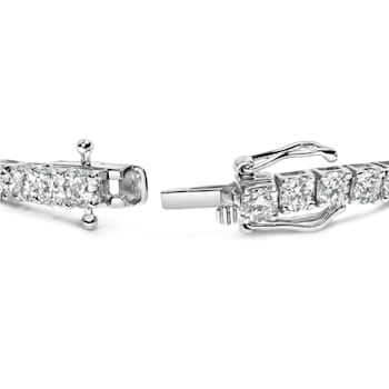 14K White Gold 10ctw Prong Set Lab Grown Round Diamond Classic Tennis
Bracelet - 7"
