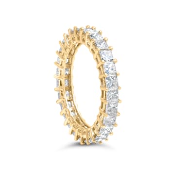 14K Yellow Gold 3.0ctw Princess-cut Diamond Eternity Band Ring