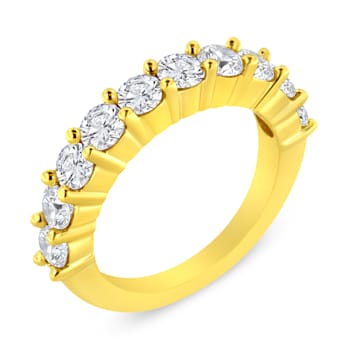 14K Yellow Gold Over Sterling Silver 2.0ctw Round Diamond Ring (J-K
Color, I1-I2 Clarity)