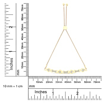 14K Yellow Gold Over Sterling Silver Channel Set Diamond Accent Twist
Bolo Bracelet