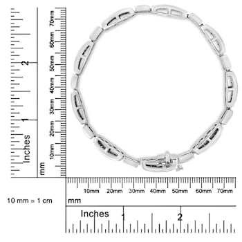 2.00ctw White Invisble-Set Diamond 14K White Gold Tennis Bracelet