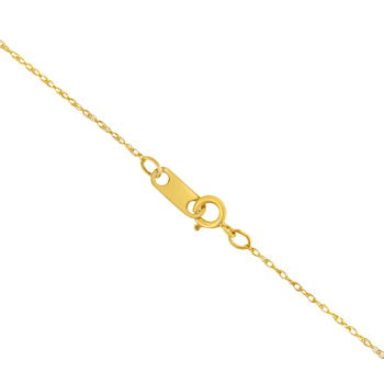 Solid 10K Gold 0.5mm Rope Chain Unisex Necklace - Size 20"