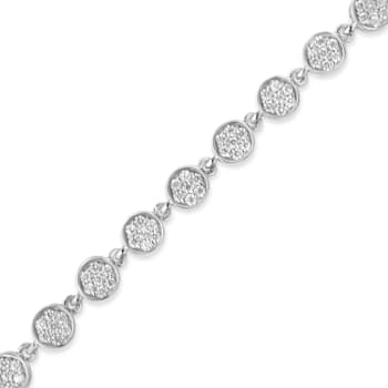 2.00ctw Round White Diamond Sterling SilverTennis Bracelet