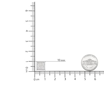 10K White Gold 3/4 Cttw Princess Diamond Composite Stud Earrings (I-J
Color, I1-I2 Clarity)