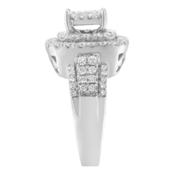 14K White Gold Diamond Cocktail Ring (1 1/2 cttw, H-I Color, SI2-I1 Clarity)