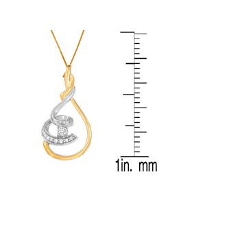 10K Two-Tone Gold Espira 1/6ctw Diamond Layered 18" Pendant
w\chain(H-I Color, I2-I3 Clarity)