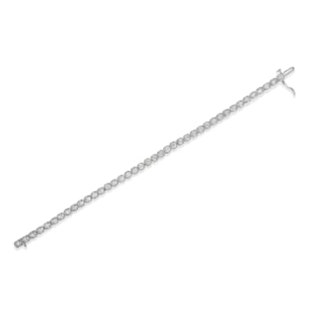 Sterling Silver 1.0ctw Diamond Miracle-Set Square Milgrain 7" Link
Tennis Bracelet