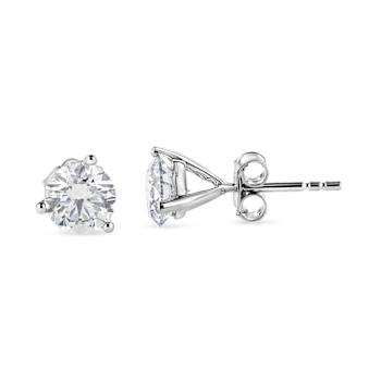 14K White Gold 2.0 Cttw 3-Prong Martini Set Solitaire Lab Grown Diamond
Screwback Stud Earrings