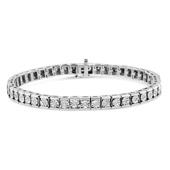 Diamond Accent Sterling Silver Tennis Bracelet