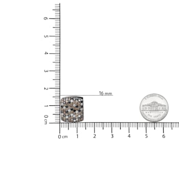 Black Rhodium over 18K White Gold Multi-Color Round Diamond Cluster
Square Huggie Hoop Earrings