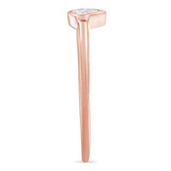 14K Rose Gold Over Sterling Silver 1/20ctw Diamond Miracle Set Ring (J-K
Color, I1-I2 Clarity)