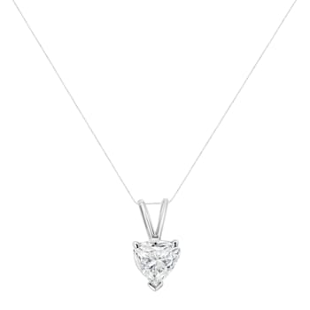 14K White Gold 1/2ctw Heart Shaped Lab Grown Diamond Pendant w\chain
18"(F-G Color, VS2-SI1 Clarity)