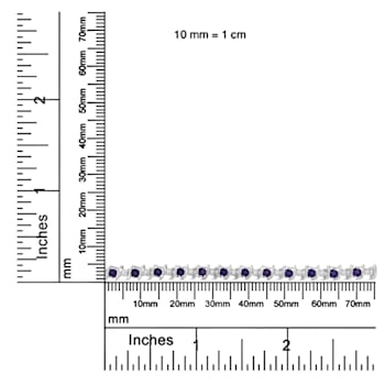 3.5 mm Lab Created Purple Amethyst and 1/6 ctw Diamond Rhodium Over
Sterling Silver Tennis Bracelet