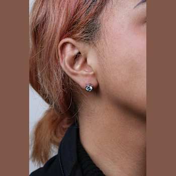 14K White Gold 2.0 Cttw Lab Grown Diamond Screw-Back Classic Bezel
Solitaire Stud Earrings