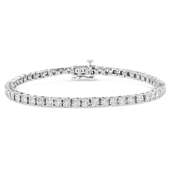 Sterling Silver 2.0 Cttw Lab-Grown Diamond Tennis Bracelet (G-H,
VS1-VS2) - 7.25"
