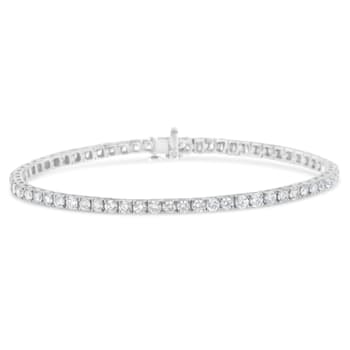 IGI Certified 7.0 Cttw Diamond 14K White Gold Classic 7” Tennis Bracelet
(H-I Color, I1-I2 Clarity)