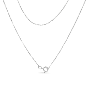 0.25ctw Diamond Bezel-Set Solitaire 10K White Gold Necklace