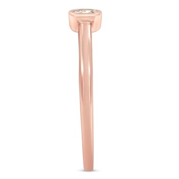 14K Rose Gold Over Sterling Silver 1/20 Carat Diamond Promise Ring (J-K
Color, I1-I2 Clarity)