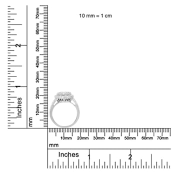 Sterling Silver Diamond Cluster Ring (1 1/2 Cttw, H-I Color, I1-I2 Clarity)